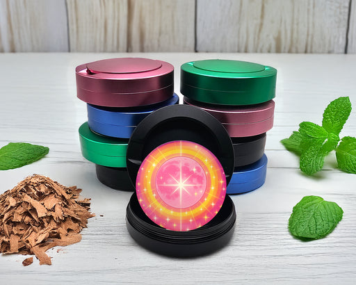Snus Storage Case Radiant Starburst Pink Anime Moon Black