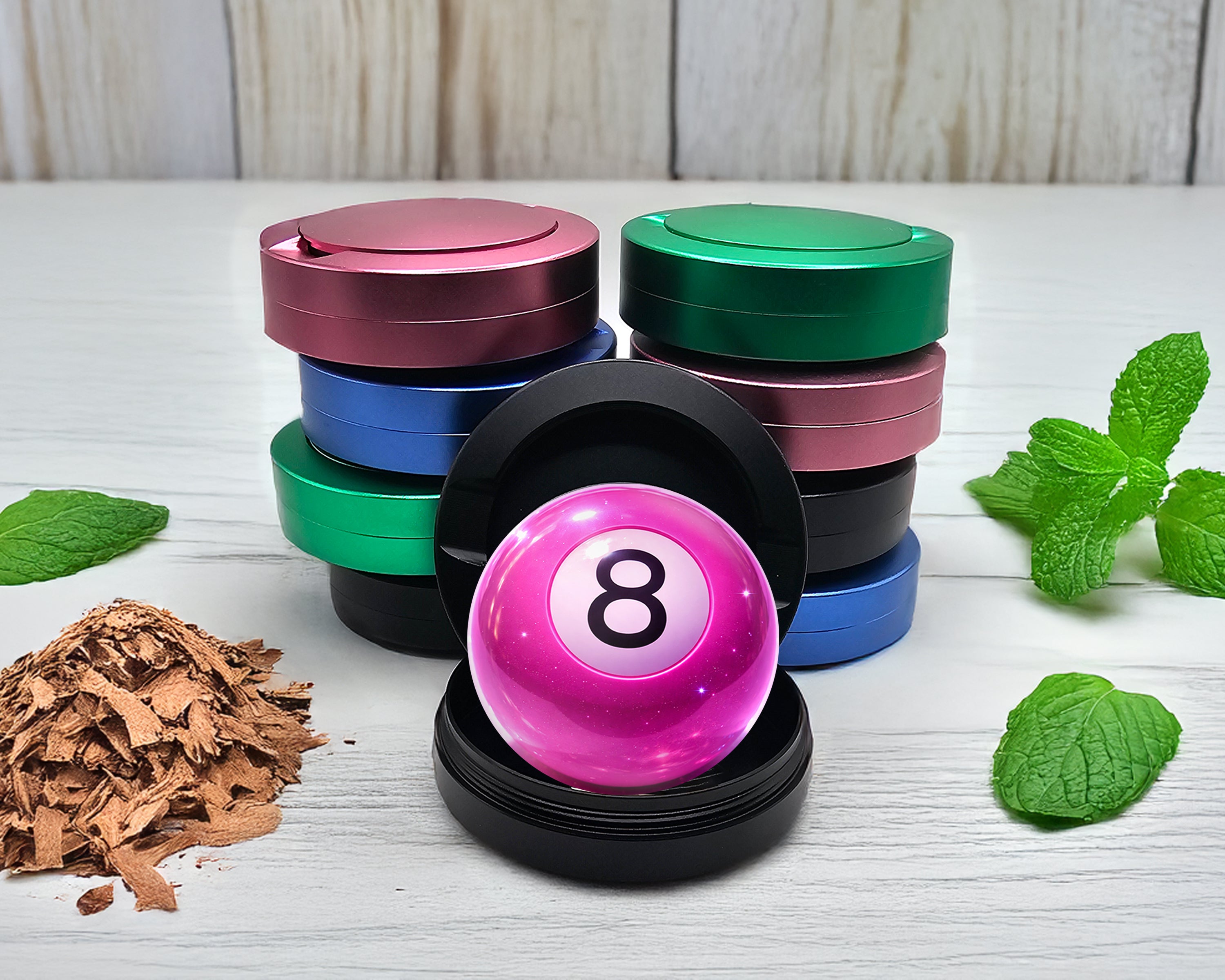 Snus Storage Case Glossy Pink Magic 8 Ball Pop Aesthetic Black