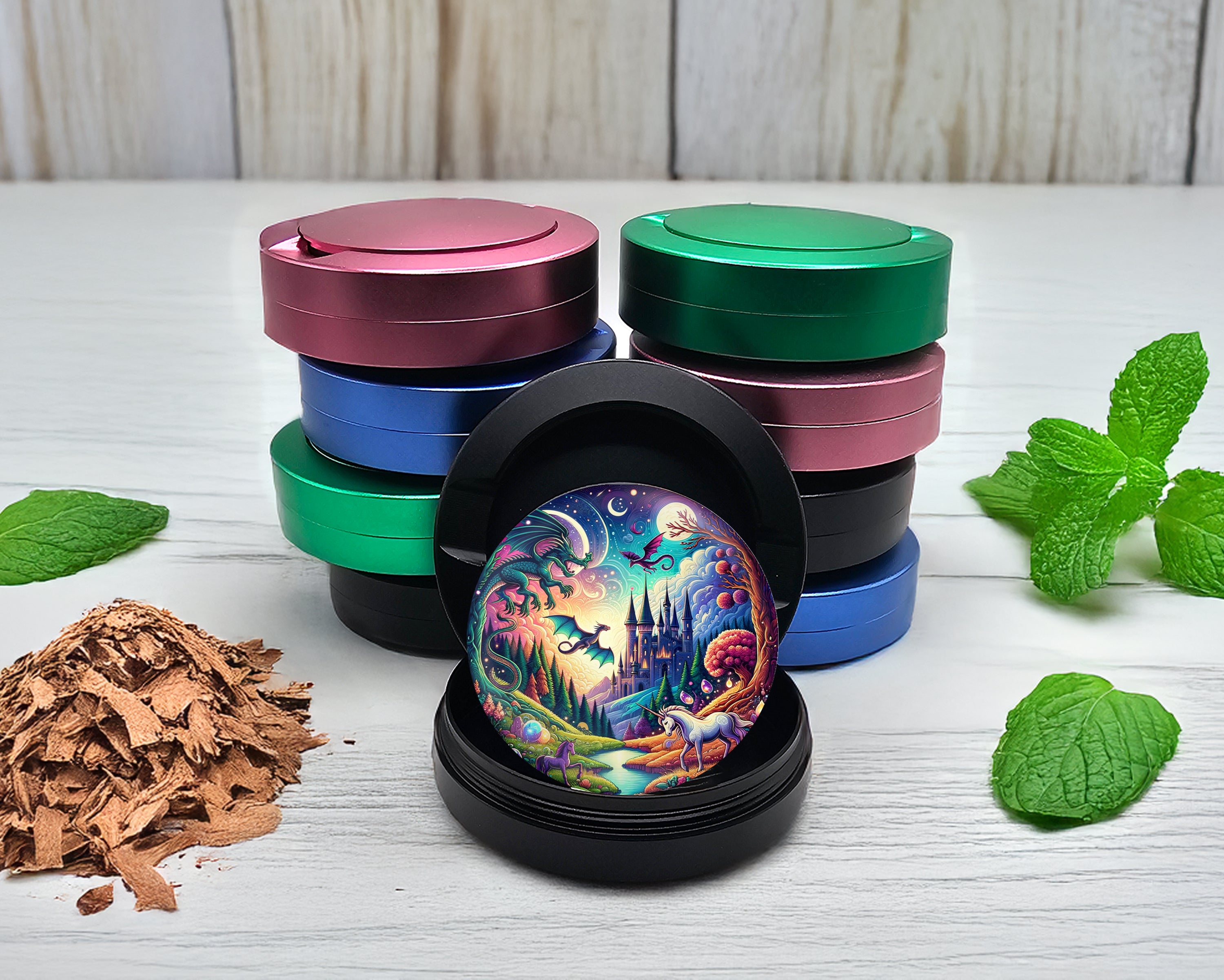 Snus Storage Case Dragon Mythical Fantasy Black