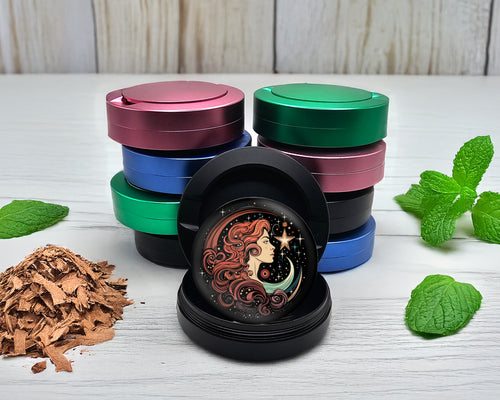 Snus Storage Case Celestial Moon Goddess Black