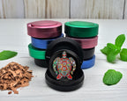 Snus Storage Case Colorful Sea Turtle Mandala Black