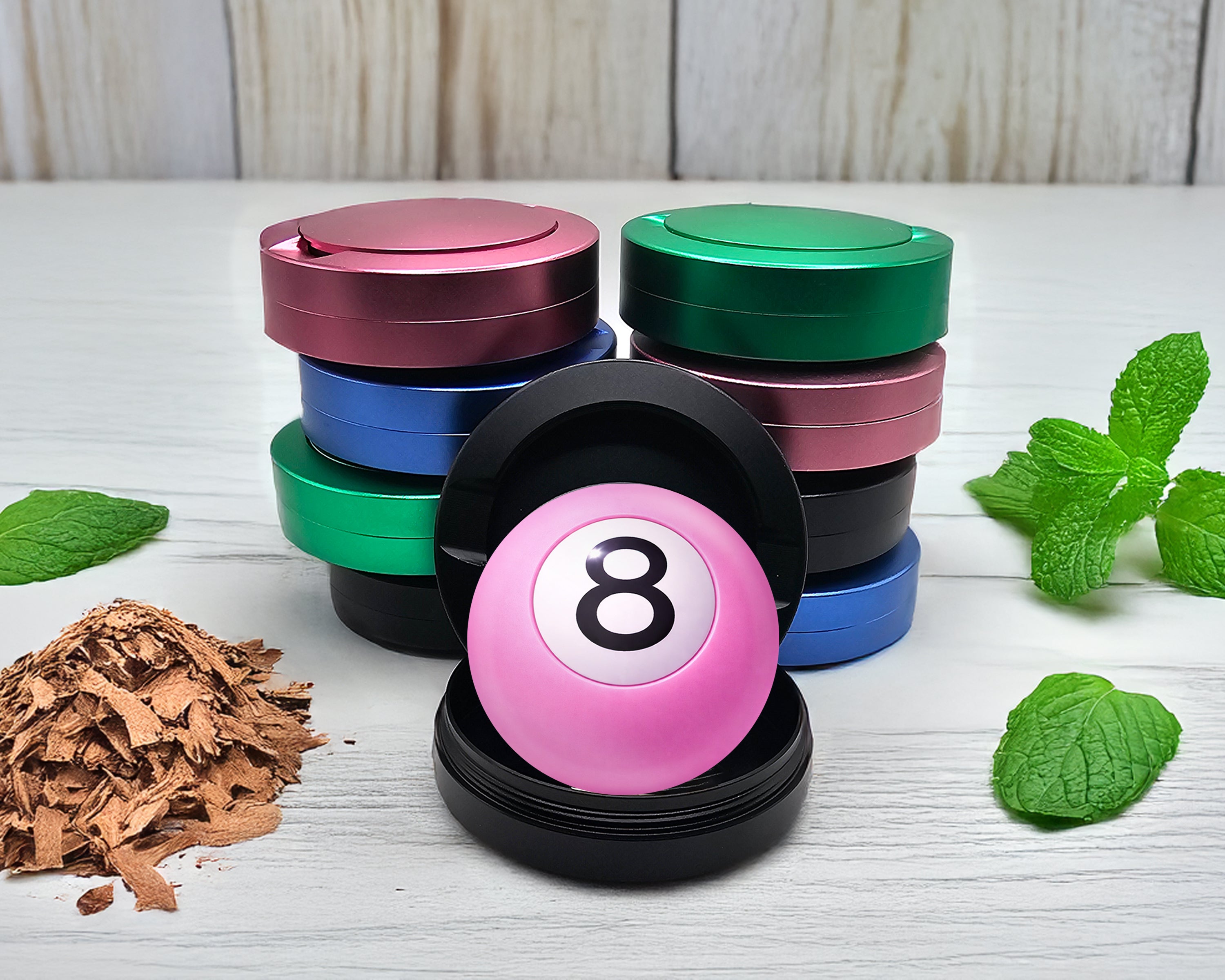 Snus Storage Case Soft Pink 8 Ball Retro Vibe Pool Hall Style Black
