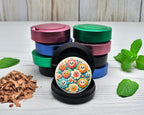 Snus Storage Case Happy Flower Power Black
