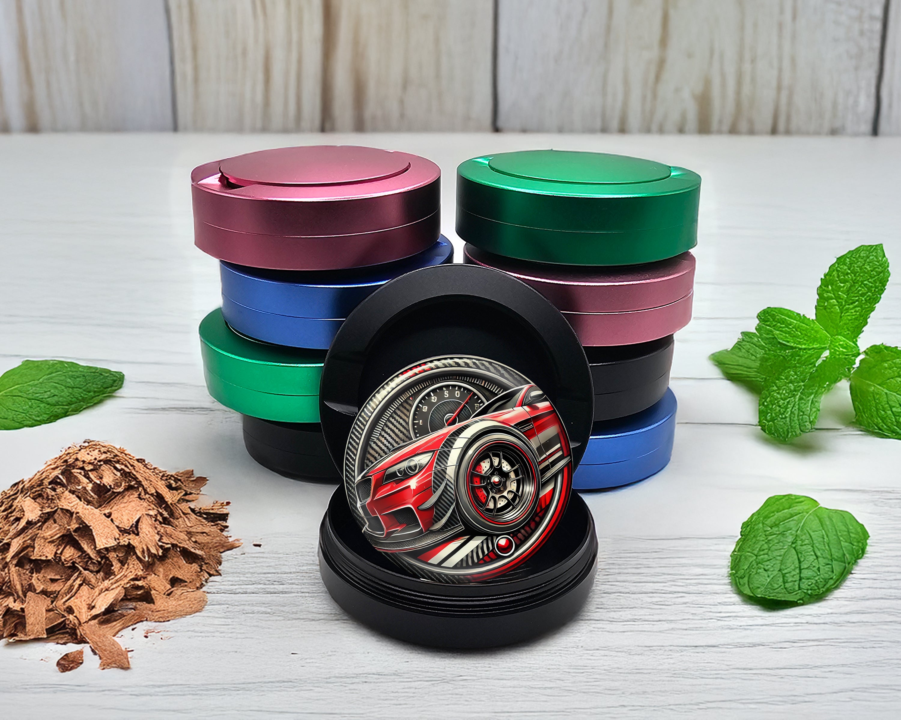 Snus Storage Case Racing Stripes Black