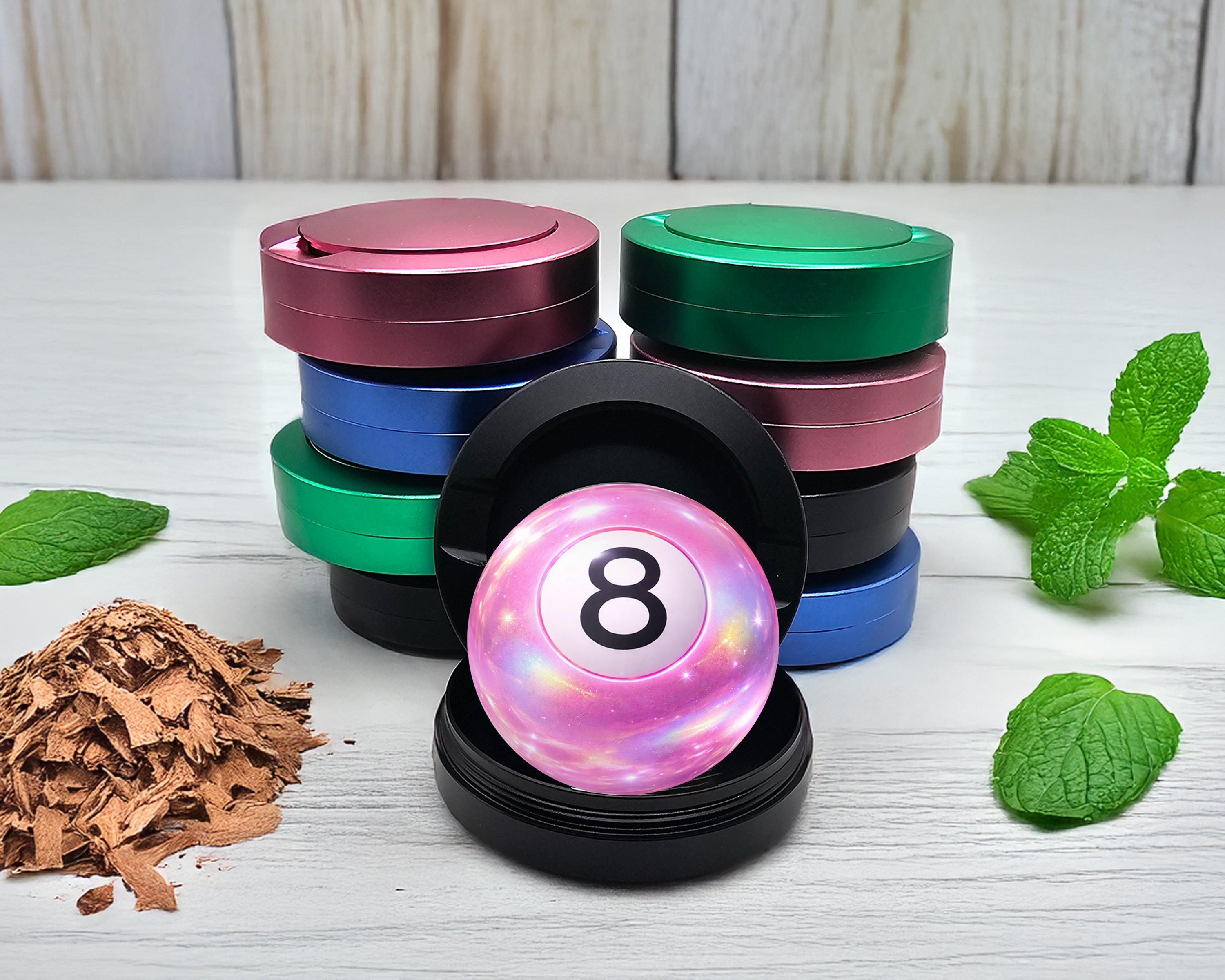 Snus Storage Case Pink Magic 8 Ball Digital Pop Art Black