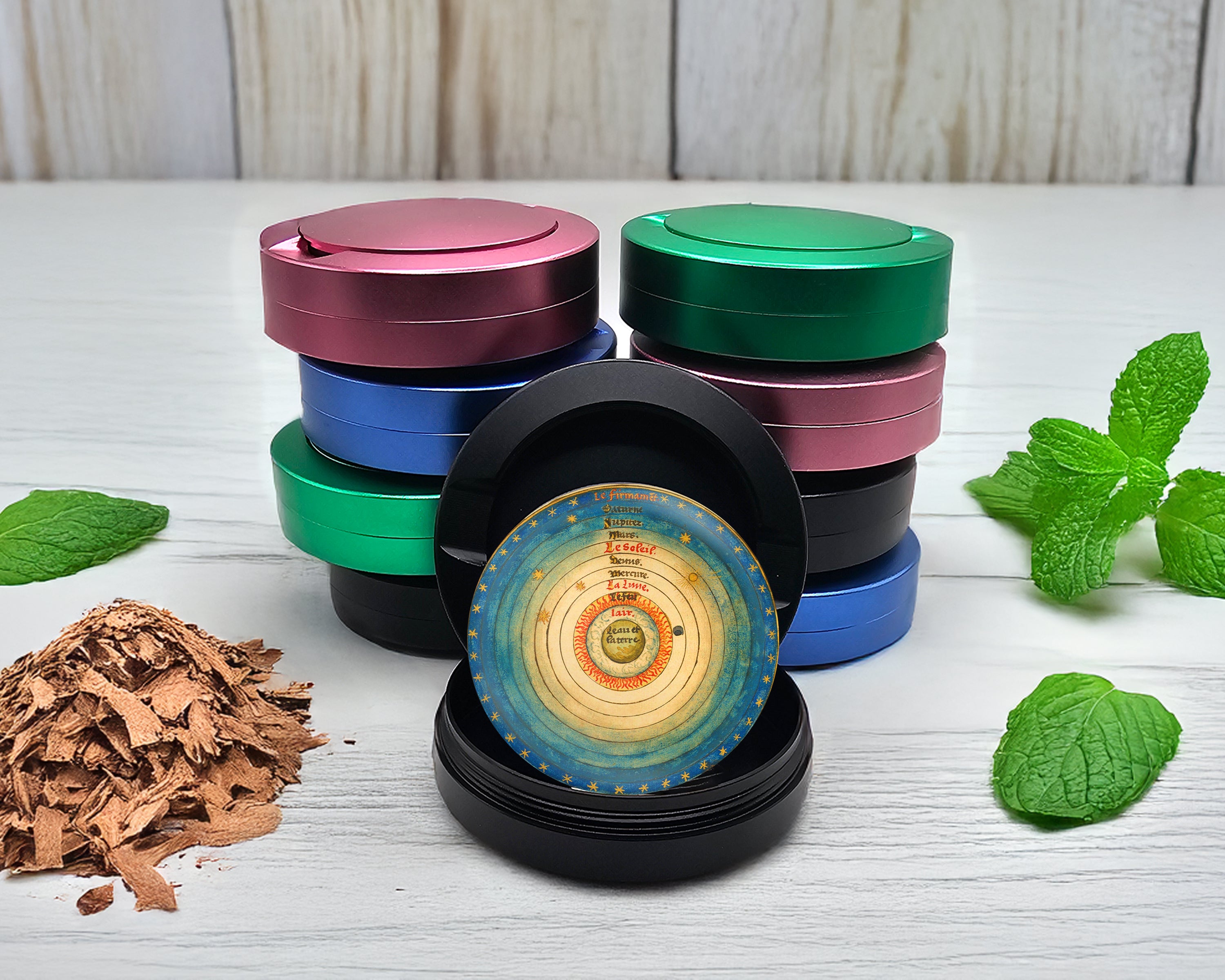 Snus Storage Case Geocentric Earth-Centered Cosmos Black