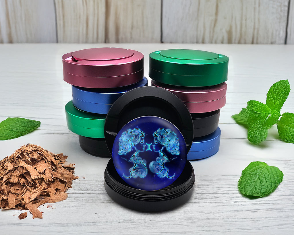 Snus Storage Case Gemini Zodiac Sign Black
