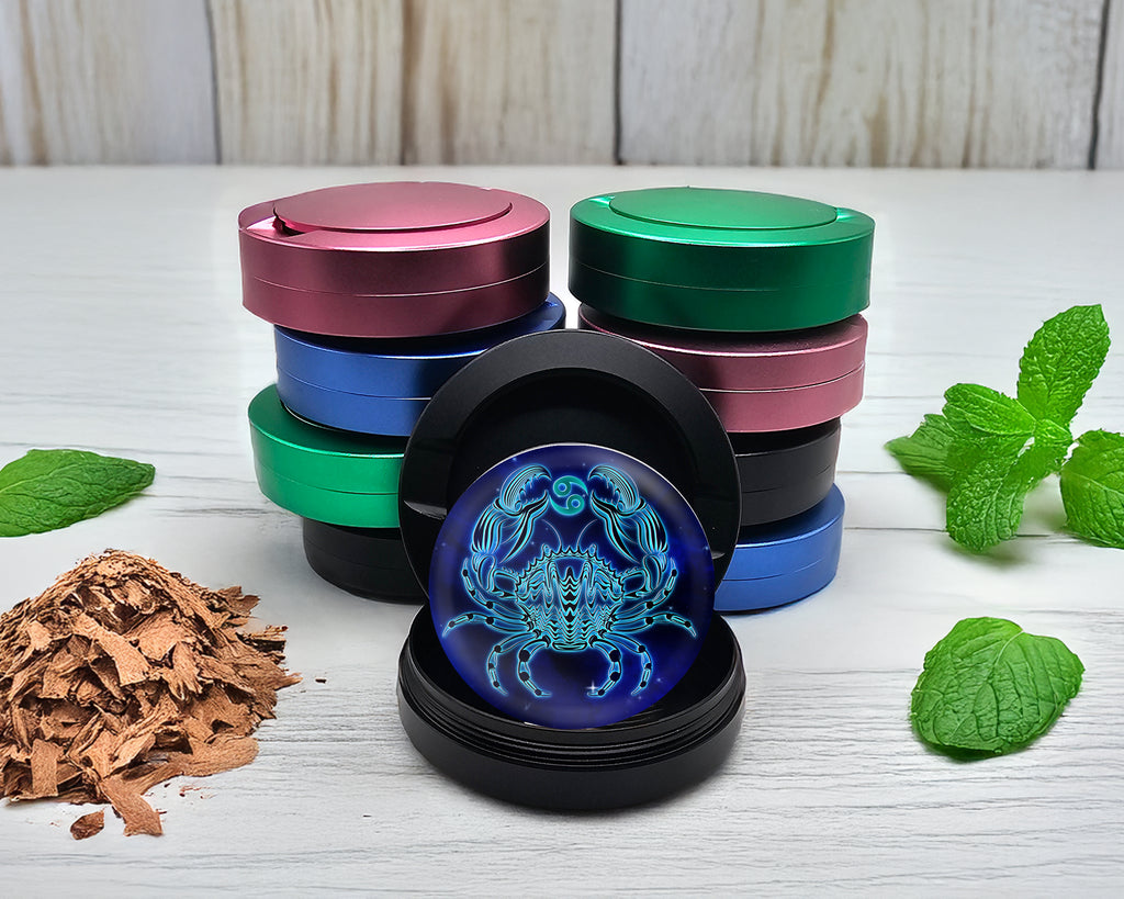 Snus Storage Case Cancer Zodiac Sign Black