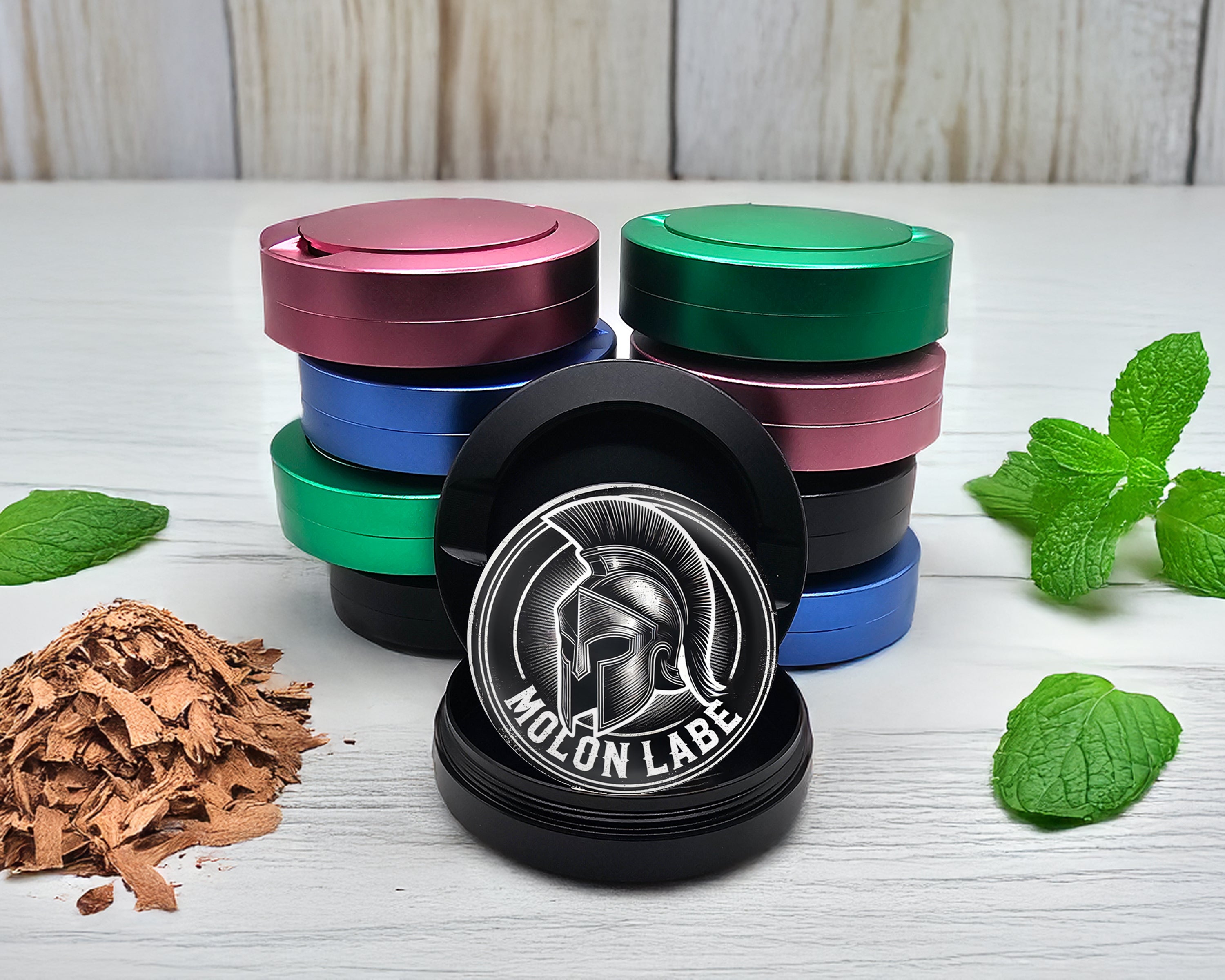 Snus Storage Case Molon Labe Spartan Helmet Black