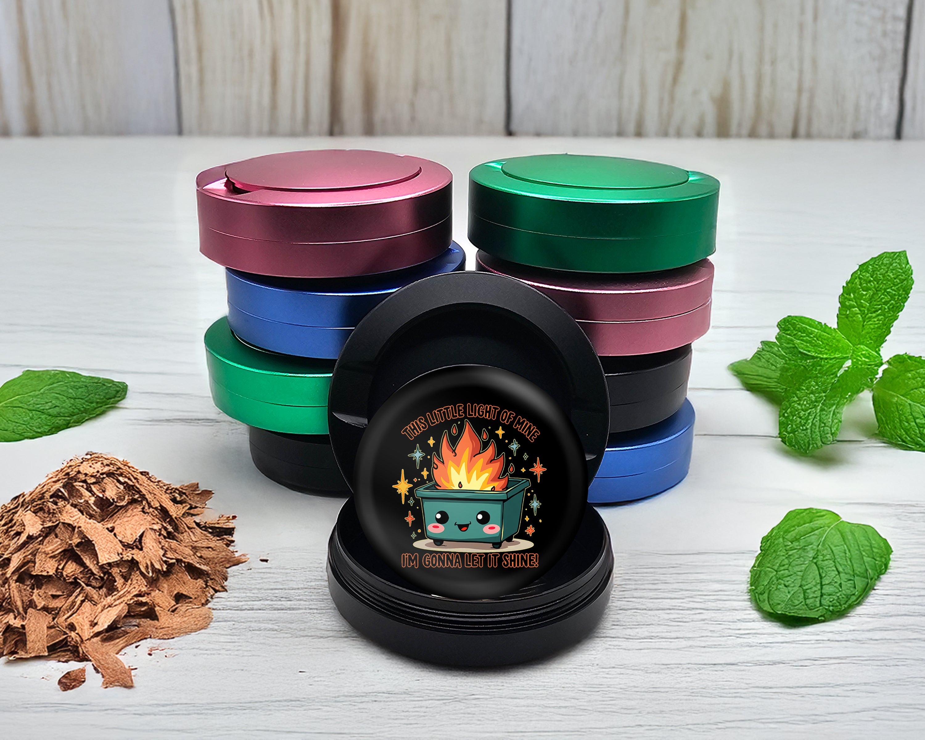 Snus Storage Case This Little Light Of Mine Dumpster Fire Black