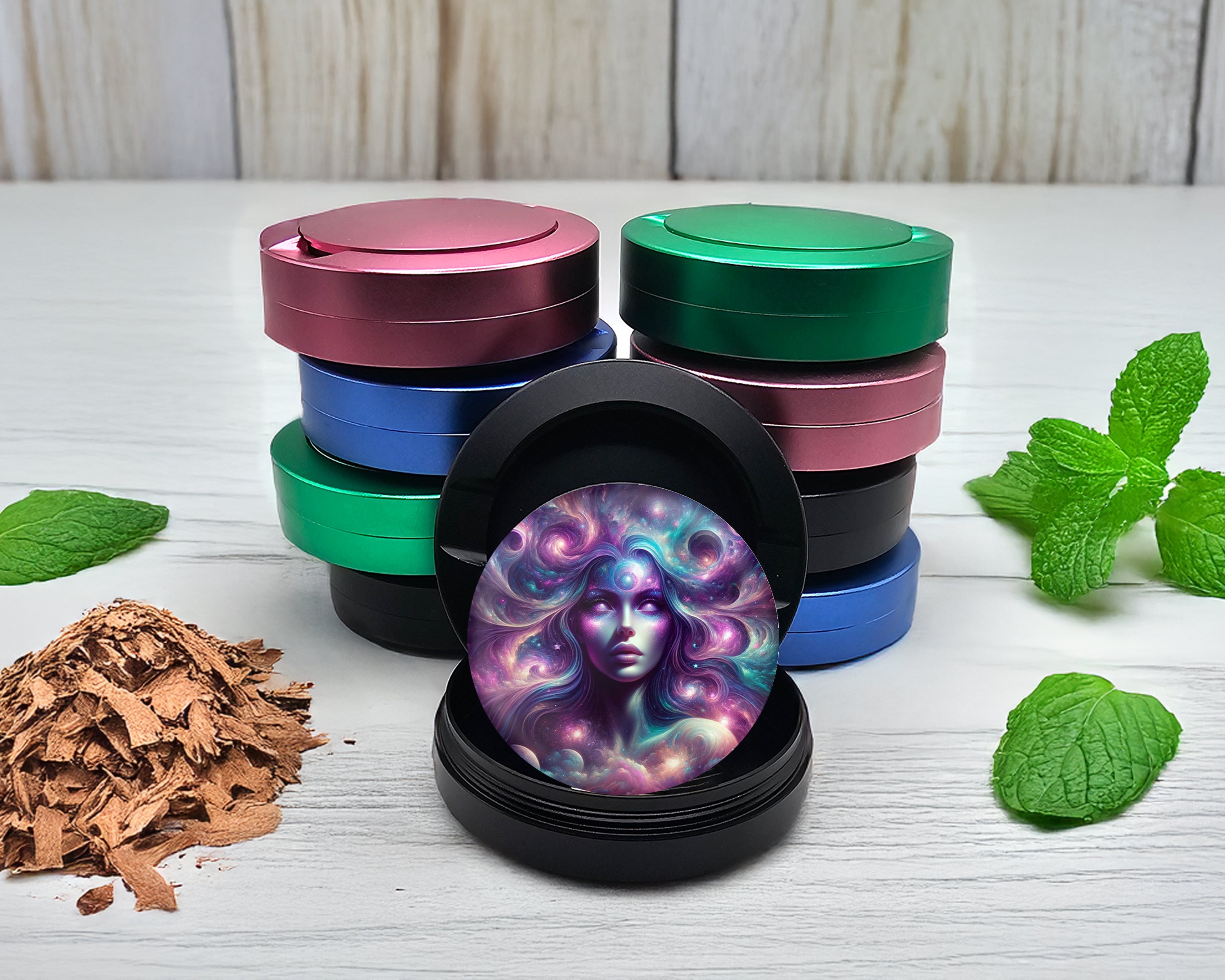 Snus Storage Case Cosmic Witchy Woman  Black