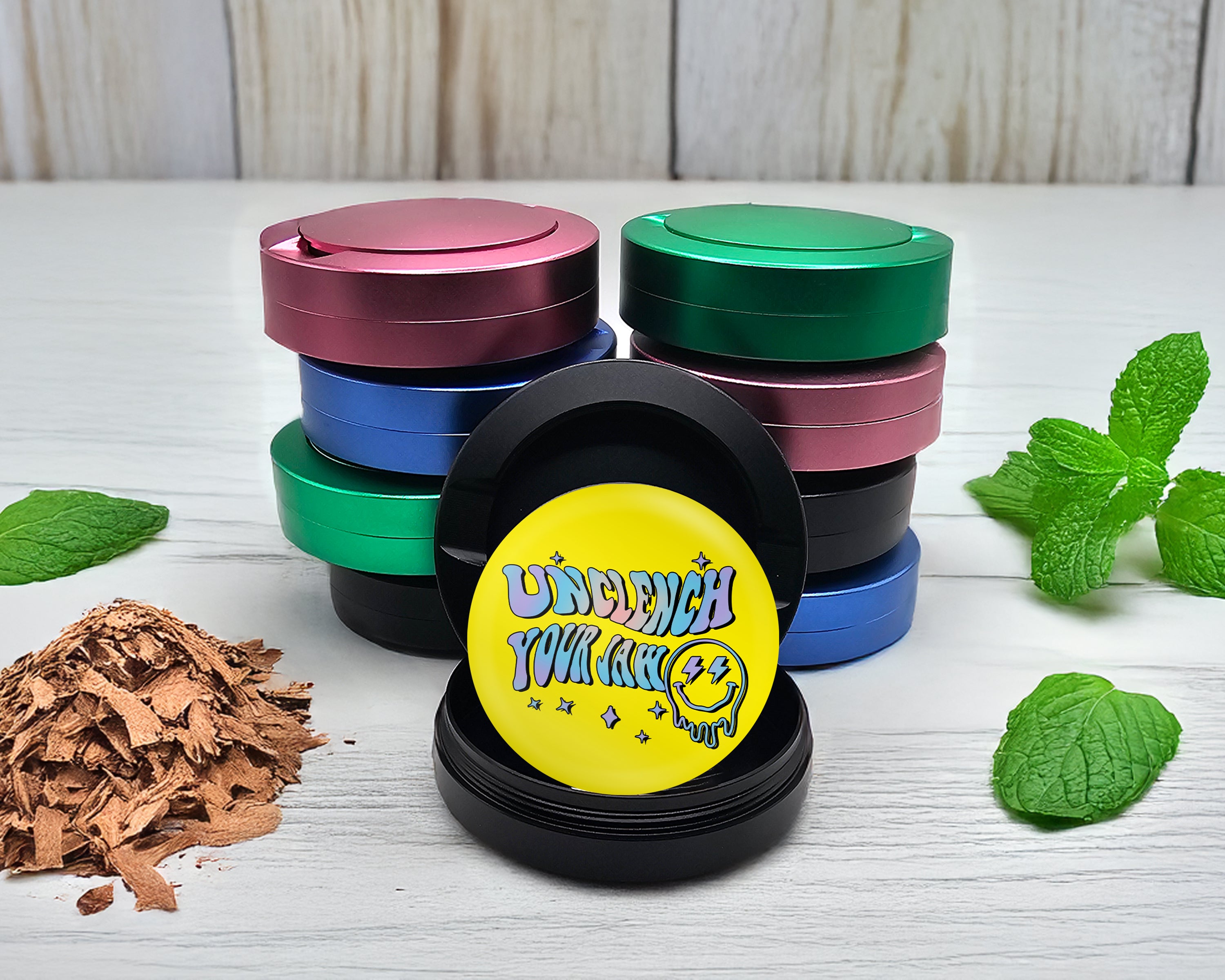 Snus Storage Case Unclench Your Jaw Black