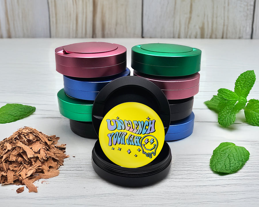 Snus Storage Case Unclench Your Jaw Black