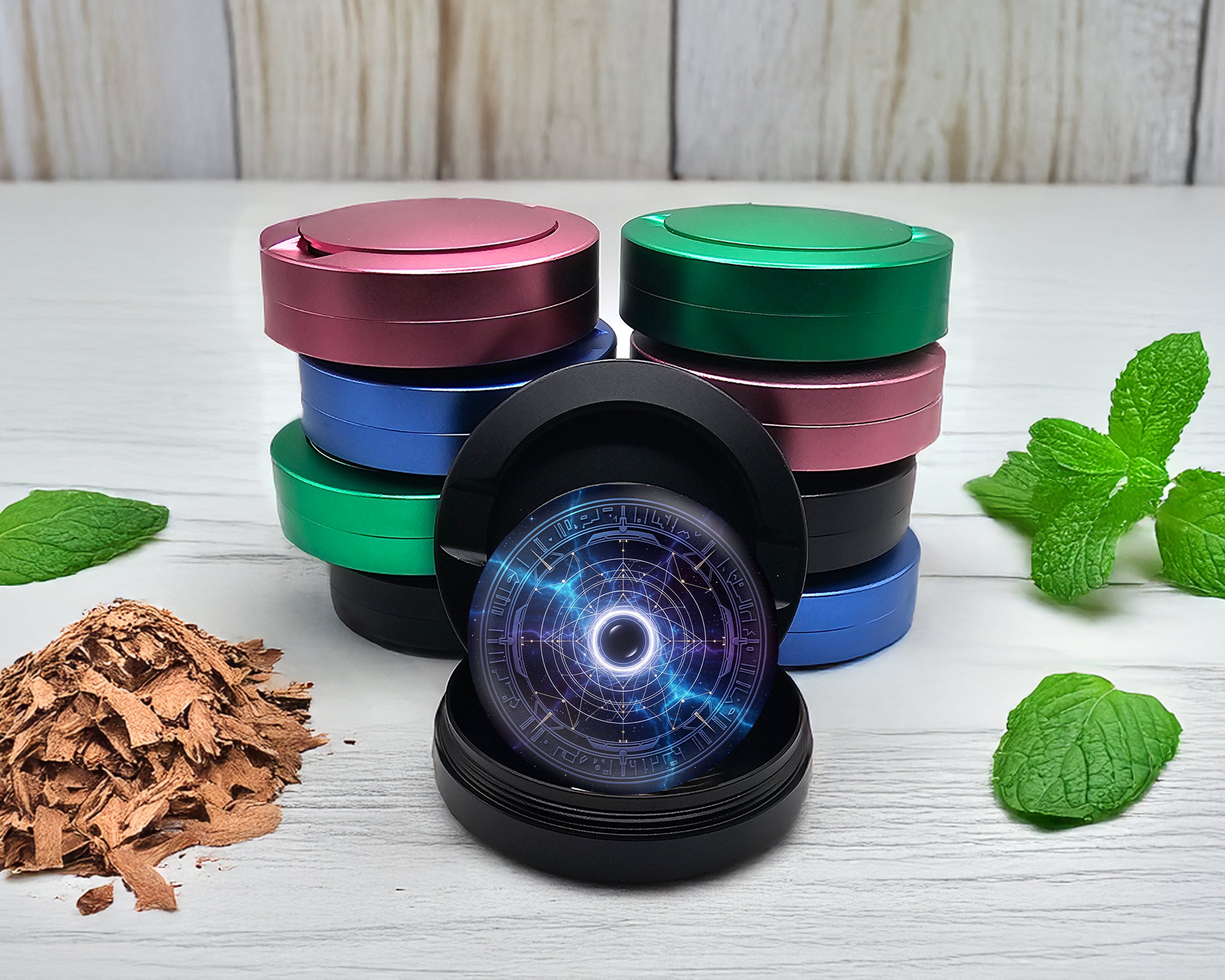 Snus Storage Case Galactic Portal Star Map Black