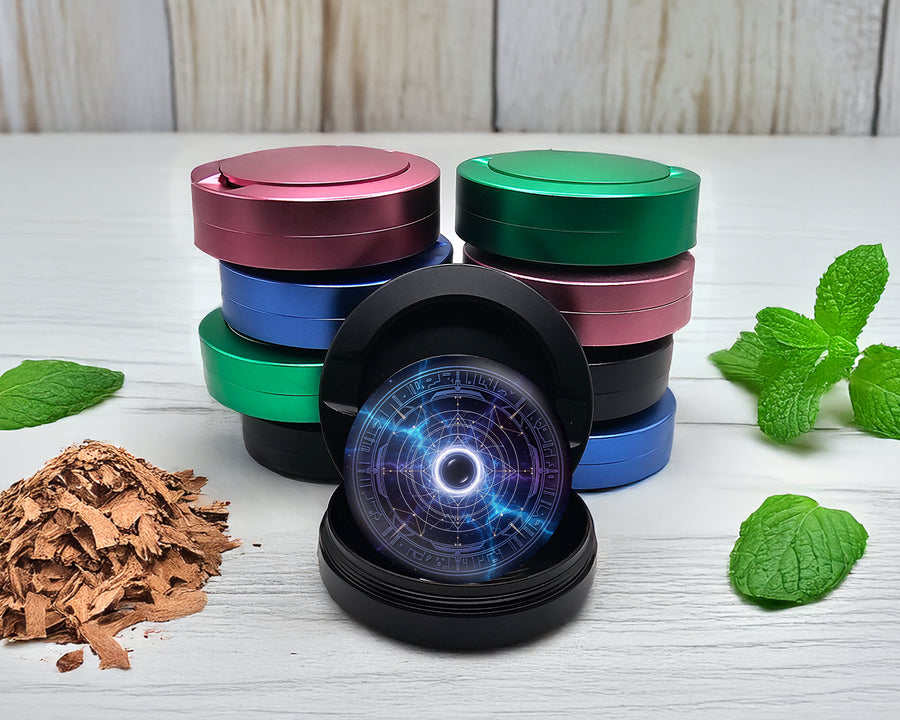 Snus Storage Case Galactic Portal Star Map Black