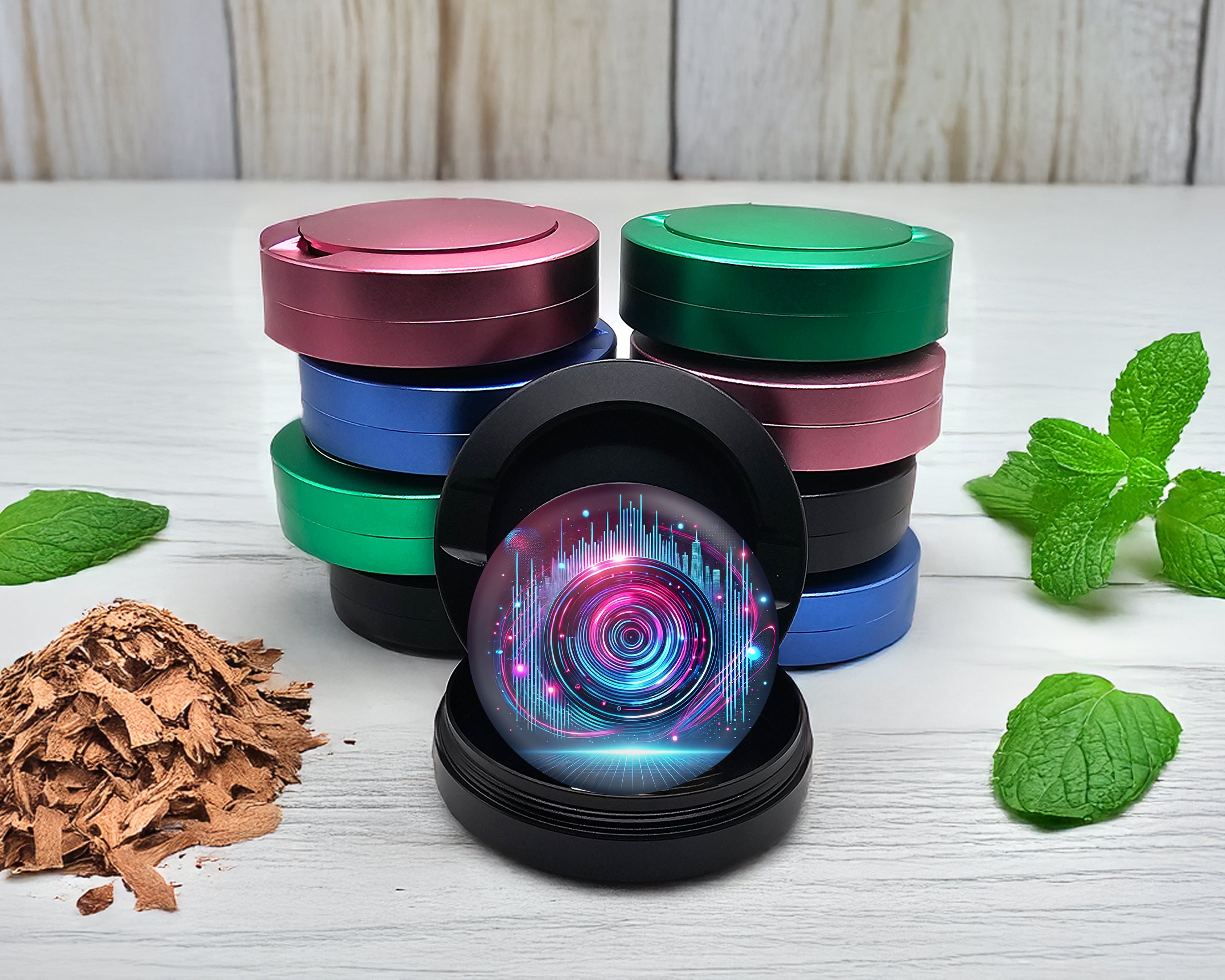 Snus Storage Case Neon Lights Black