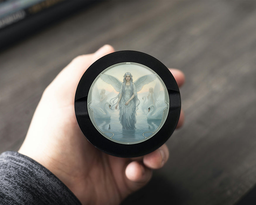 Snus Storage Case Art Nouveau Swan Angelic Vision Black