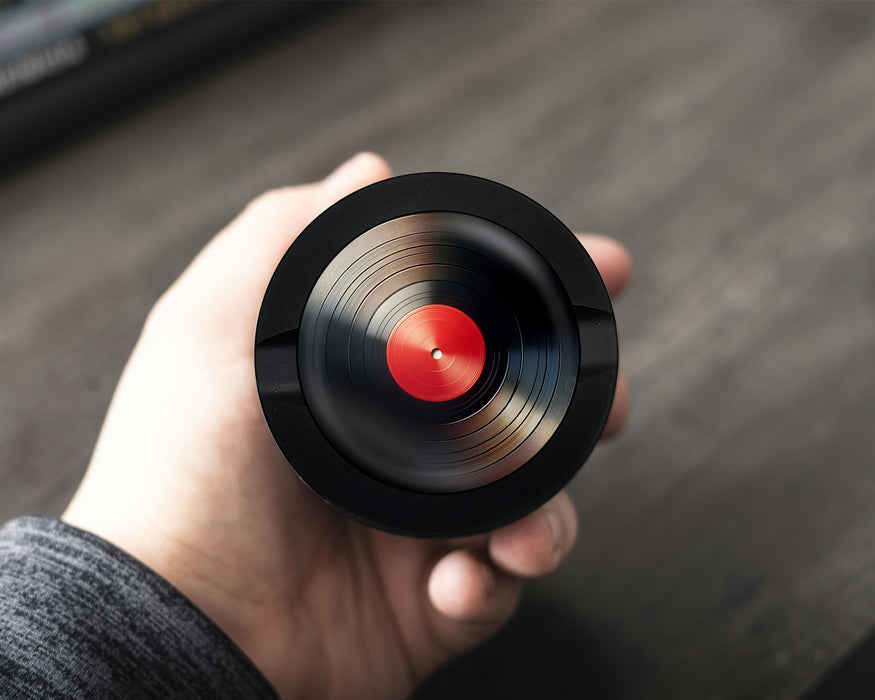 Snus Storage Case Red Vinyl Record  Black