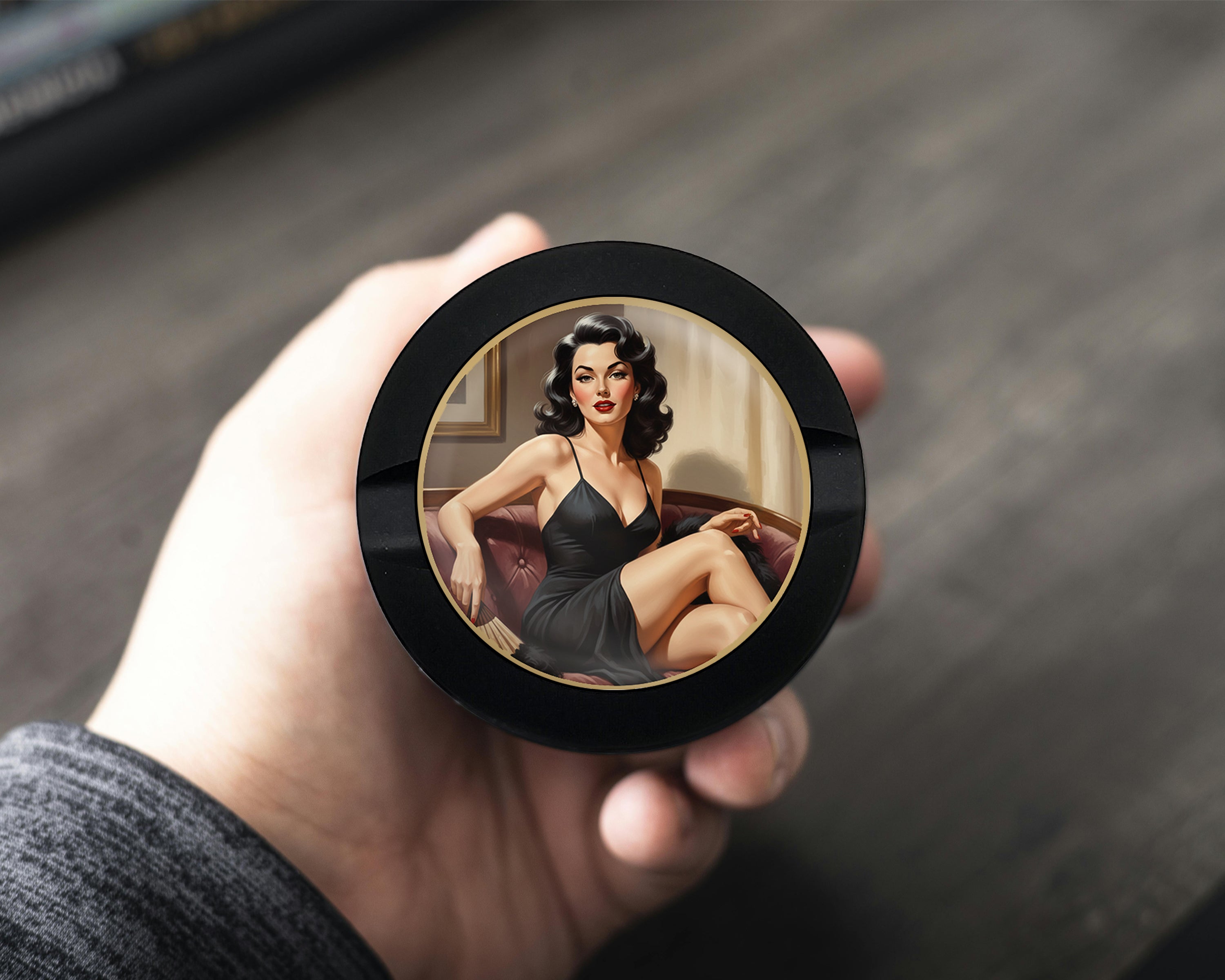 Sultry Vintage Glamour Muse Snus Storage Case Bottle Opener
