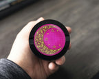 Girly Pink Crescent Moon and Stars Snus Storage Case Bottle Opener