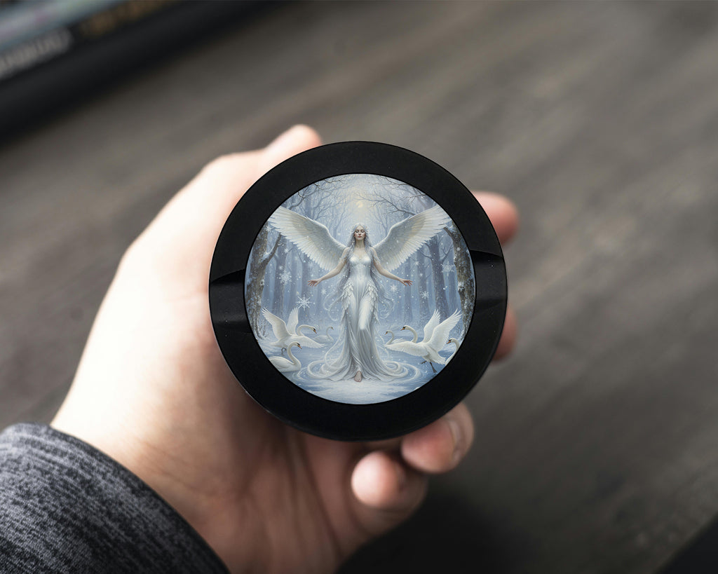 Winter Swan Queen Angel Snus Storage Case Bottle Opener