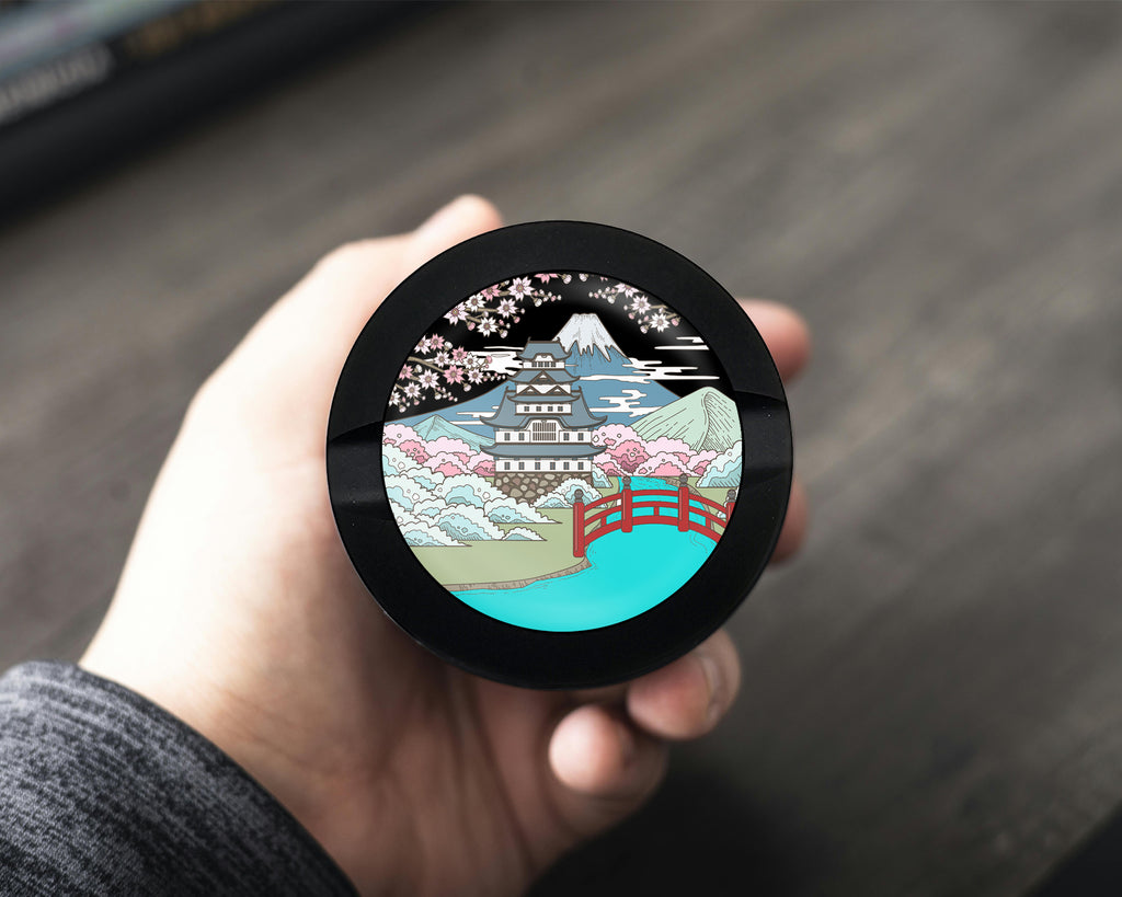 Japanese Style Traditional Landscape Sakura Snus Storage Case Bottle Opener