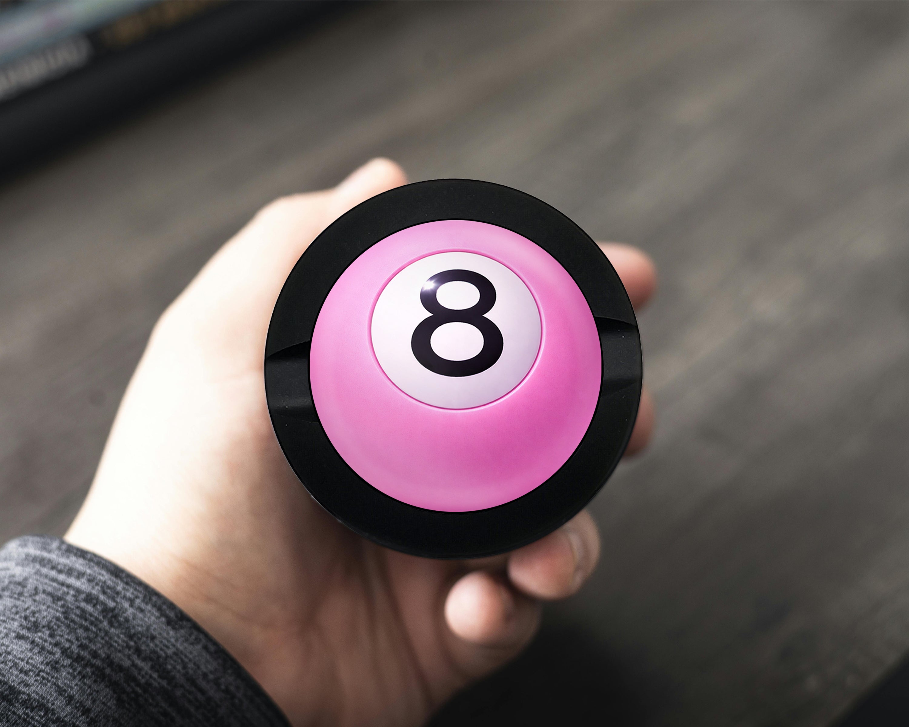 Soft Pink 8 Ball Retro Vibe Pool Hall Style Snus Storage Case Bottle Opener
