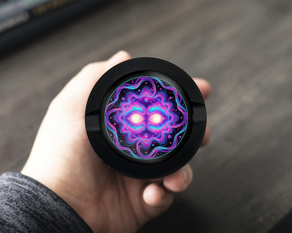 Psychedelic Cosmic Sun Face Snus Storage Case Bottle Opener