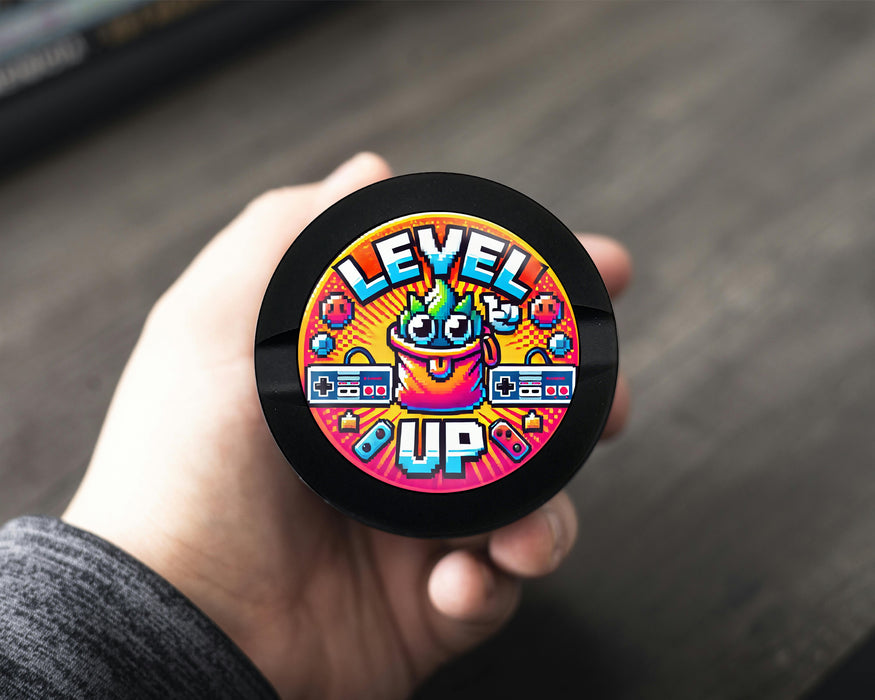Snus Storage Case LEVEL UP Gamer Snus Holder, 8-Bit Retro Black