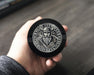 Snus Storage Case Viking Warrior Axe and Runes Black