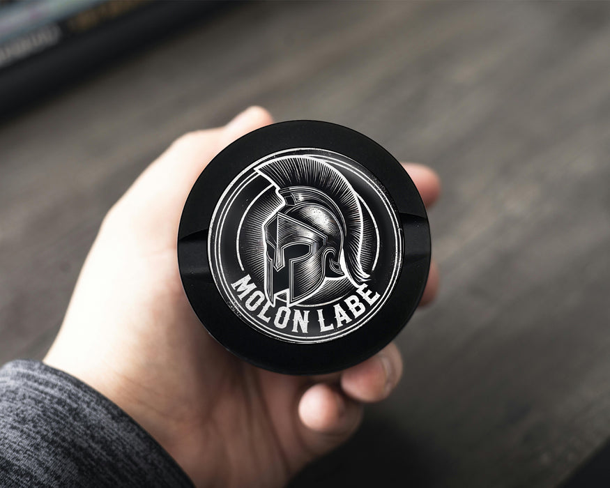 Snus Storage Case Molon Labe Spartan Helmet Black