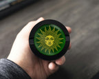 Golden Intricate Sun Snus Storage Case Bottle Opener
