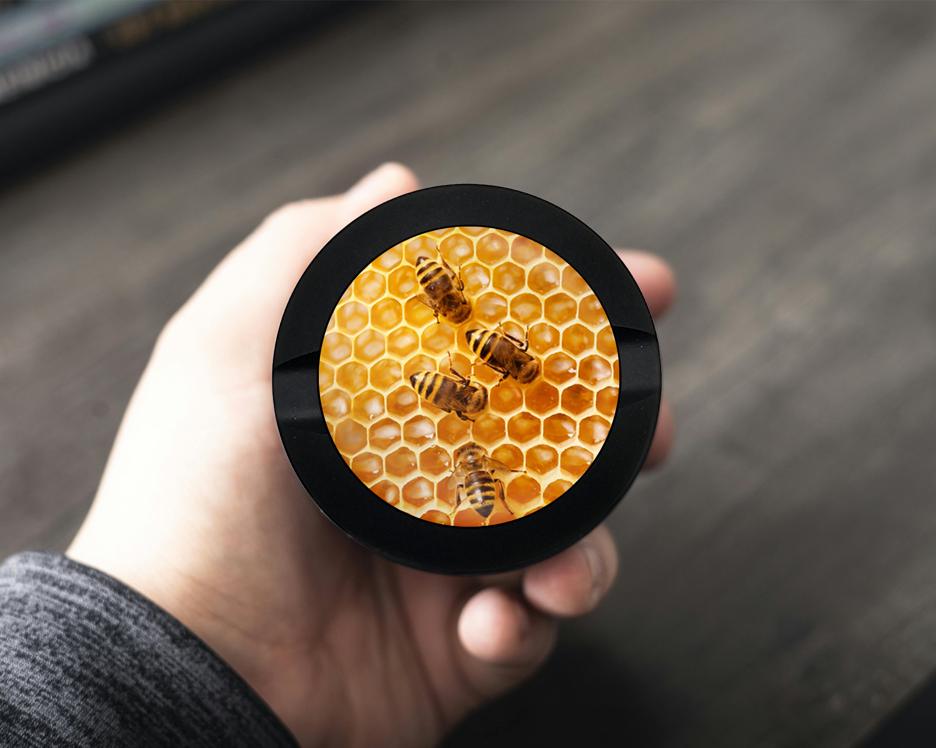 Bees on A Honeycomb Snus Storage Case Bottle Opener