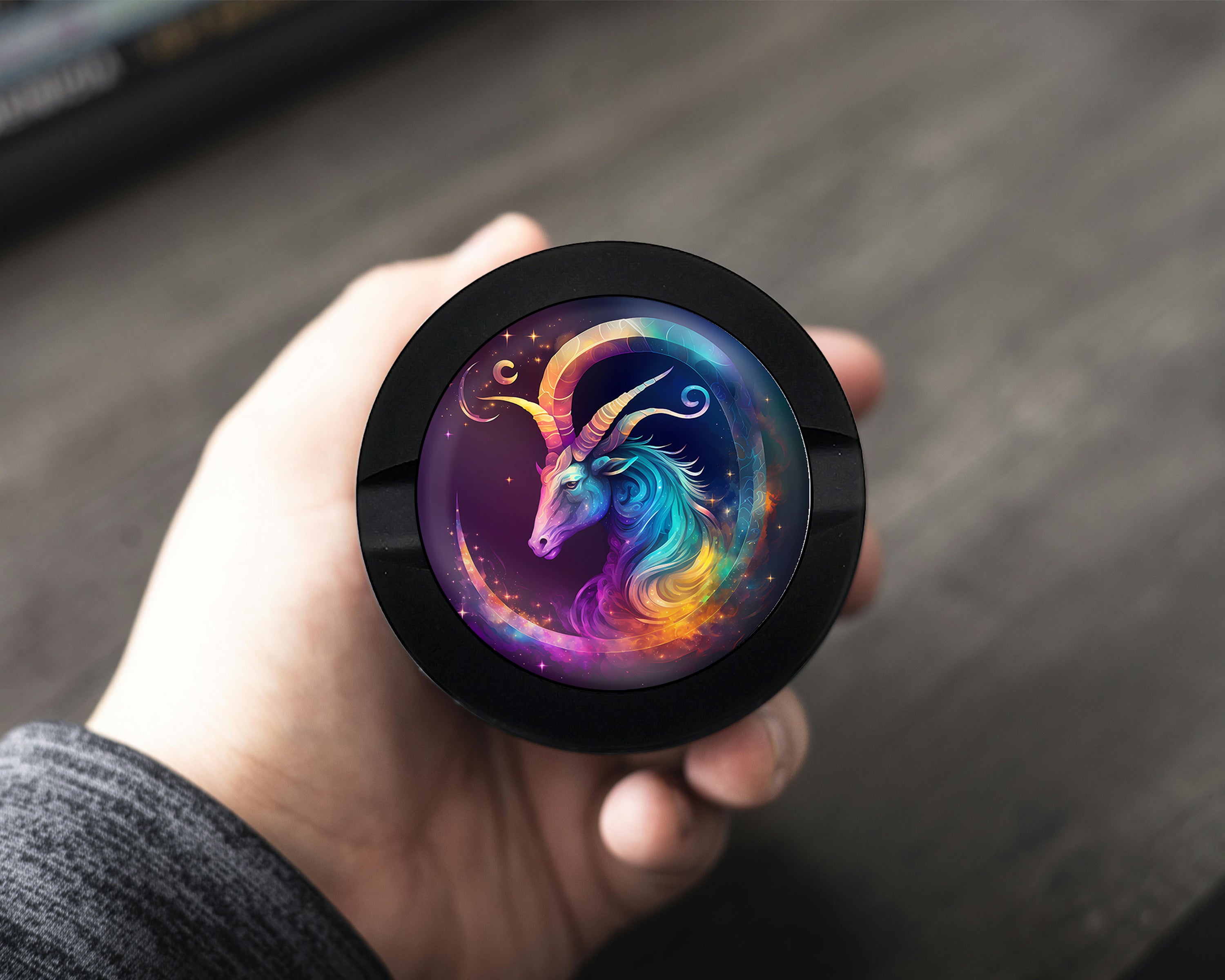 Capricorn Zodiac Goat Symbol Birth Sign Snus Storage Case Bottle Opener
