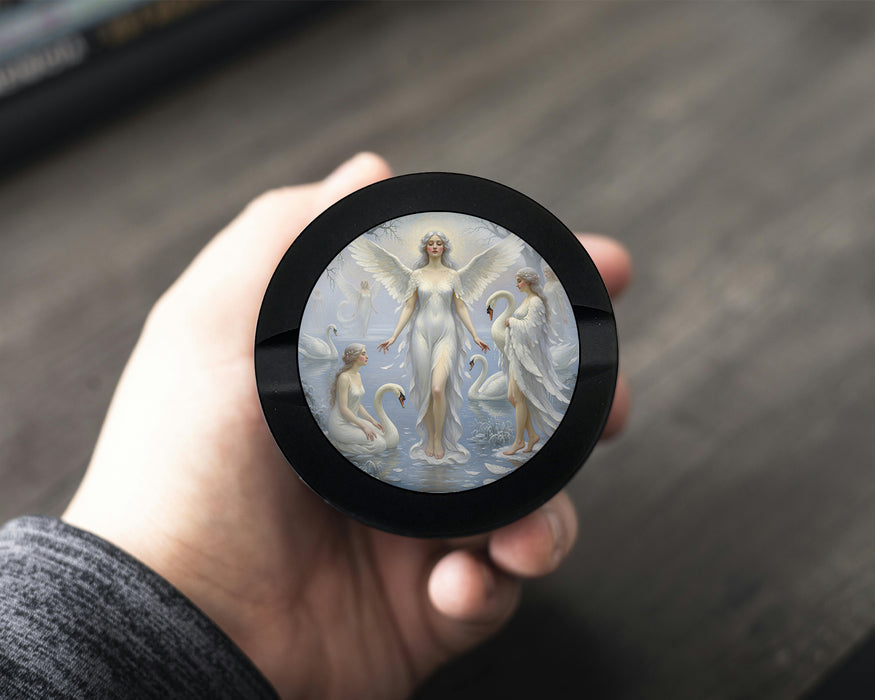 Snus Storage Case Celestial Swan Lake Angels Black