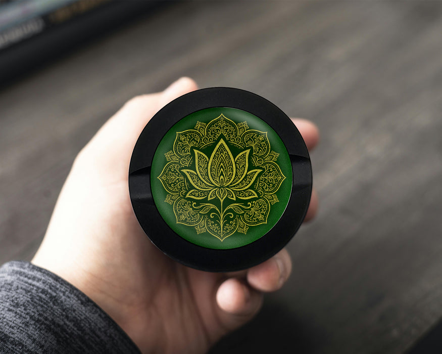 Snus Storage Case Golden Lotus Blossom Black