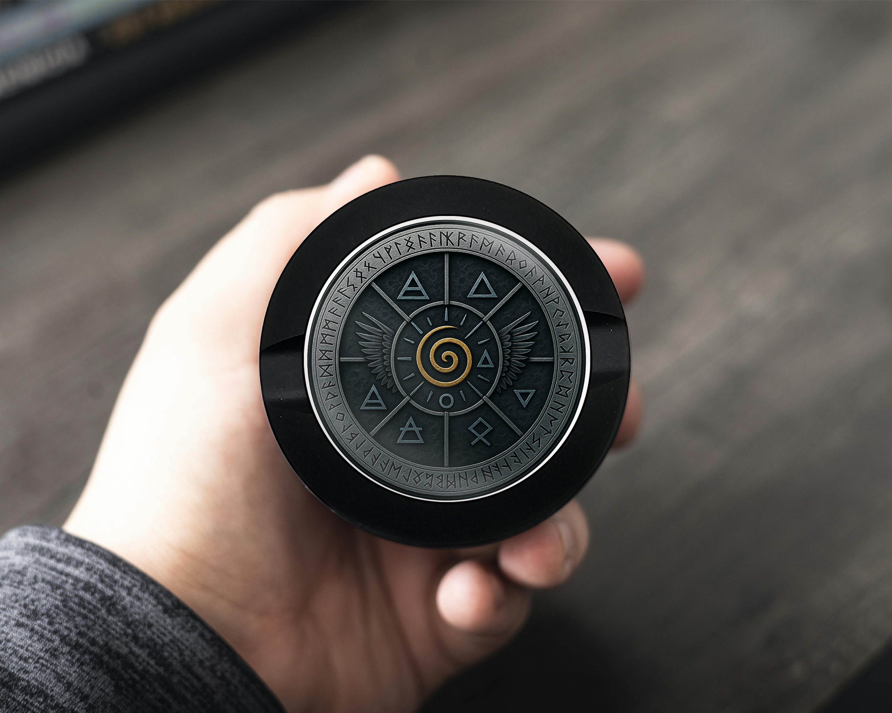 Elemental Spiral Wing Sigil Snus Storage Case Bottle Opener