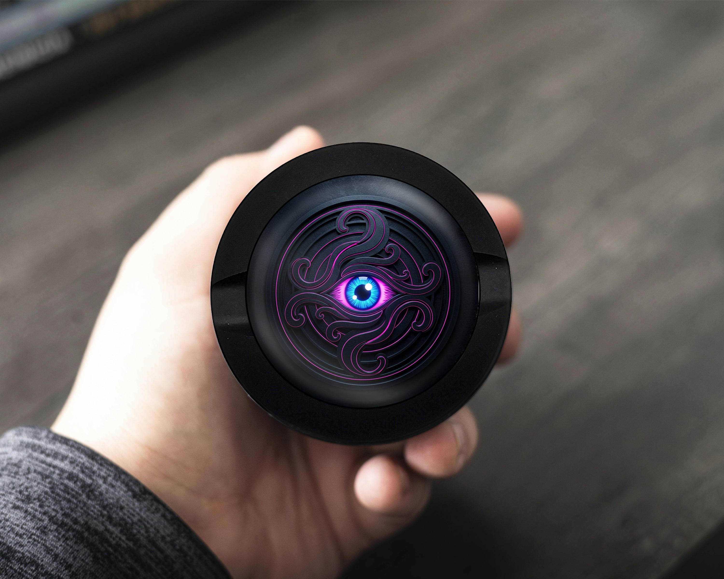 Neon Eye Chaos Sigil Snus Storage Case Bottle Opener