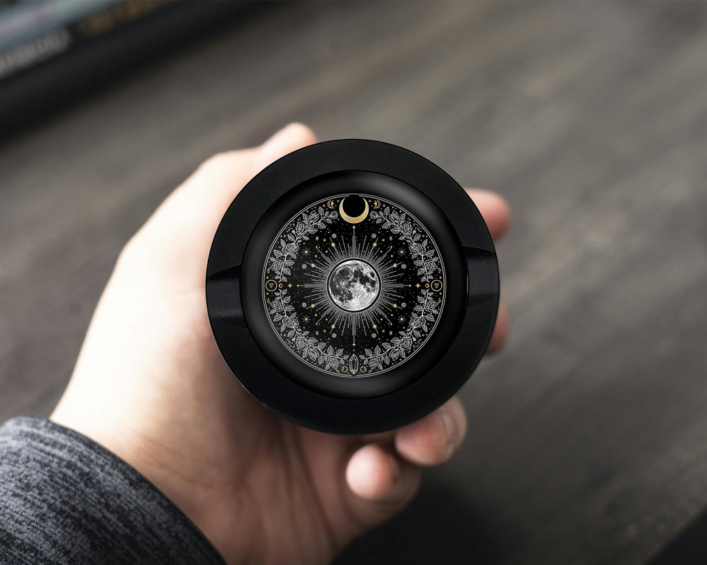 Lunar Bloom Celestial Circle Snus Storage Case Bottle Opener