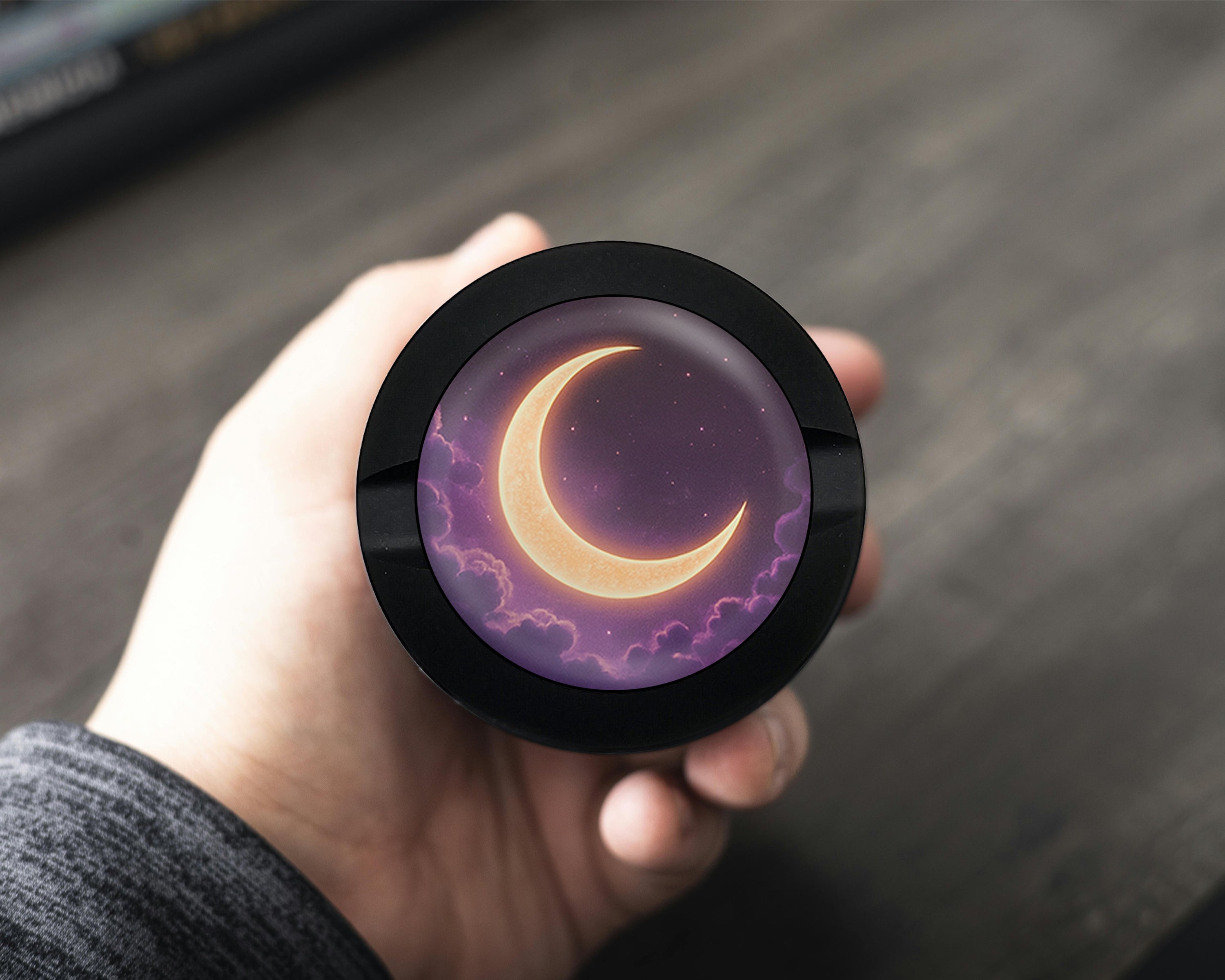 Crescent Moon in Dreamy Night Sky Snus Storage Case Bottle Opener