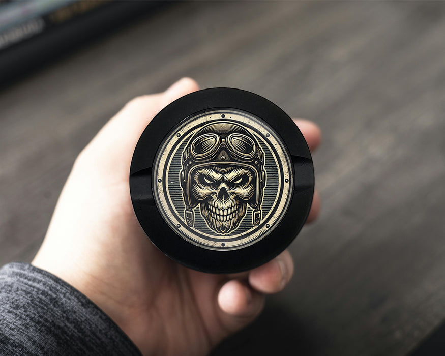 Snus Storage Case Biker Skull Black