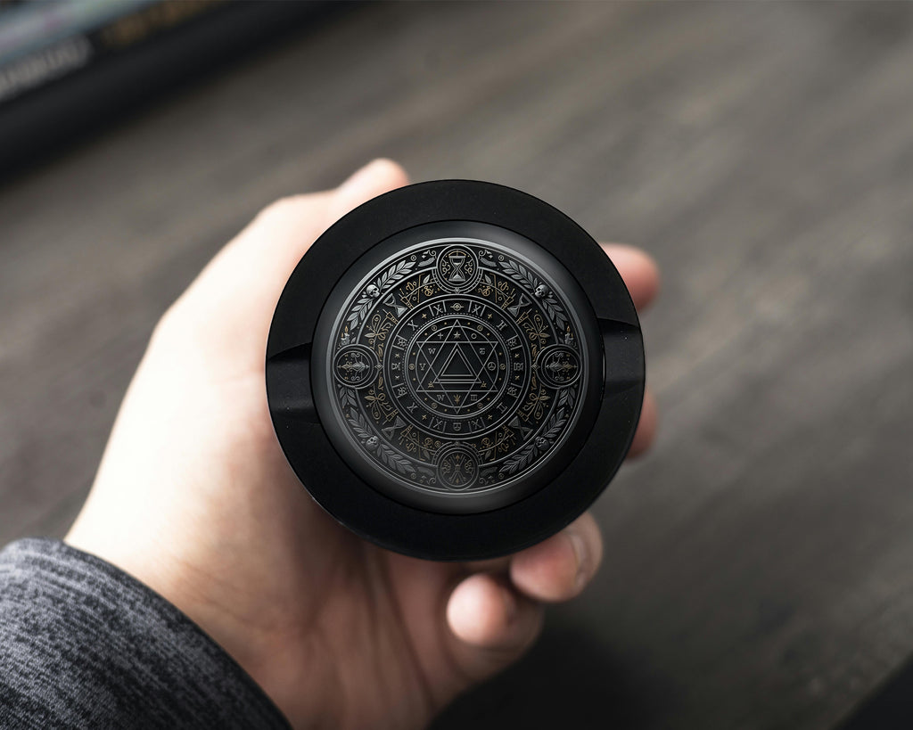 Occult Timekeeper Alchemy Seal Snus Storage Case Bottle Opener