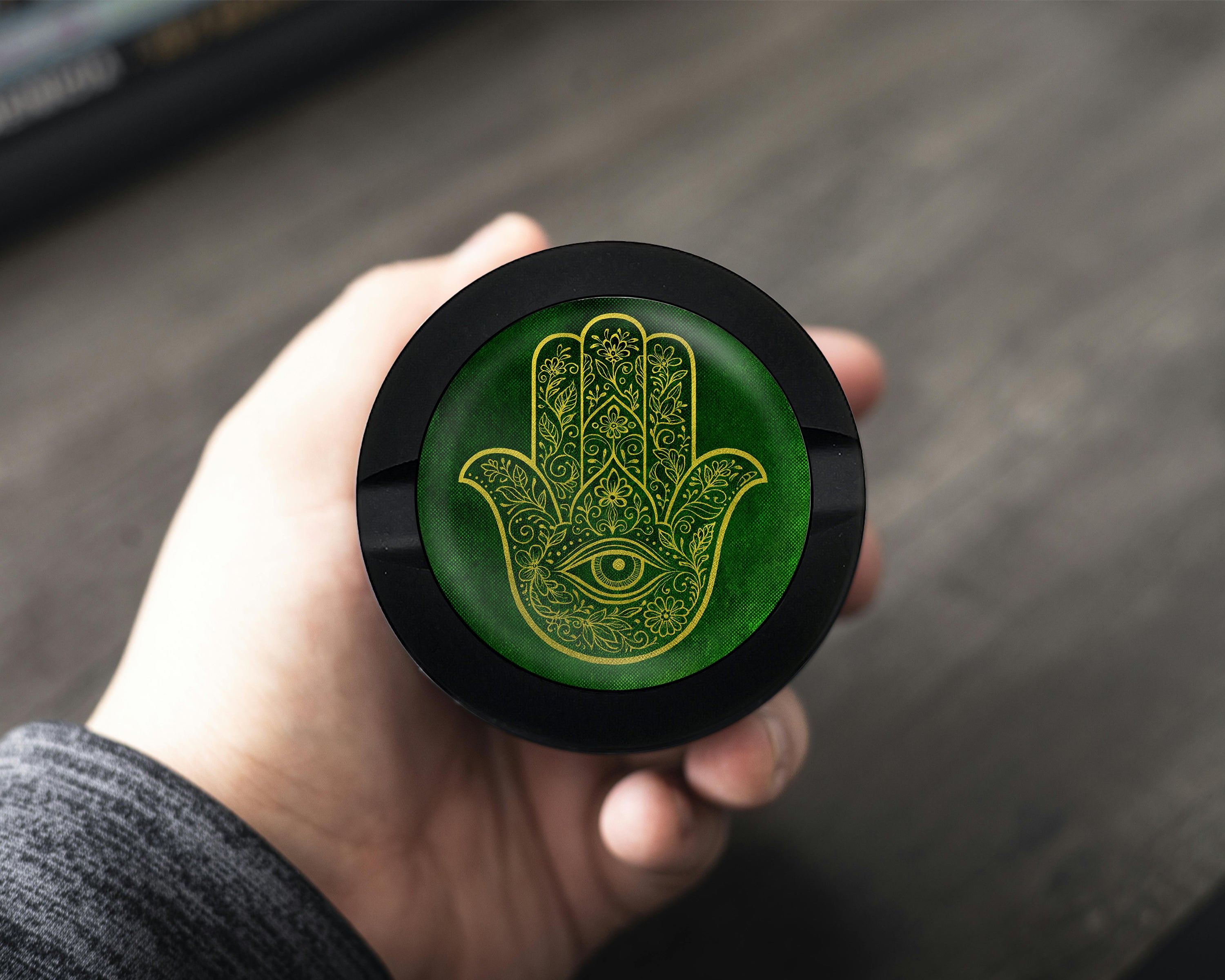 Golden Hamsa Hand Snus Storage Case Bottle Opener