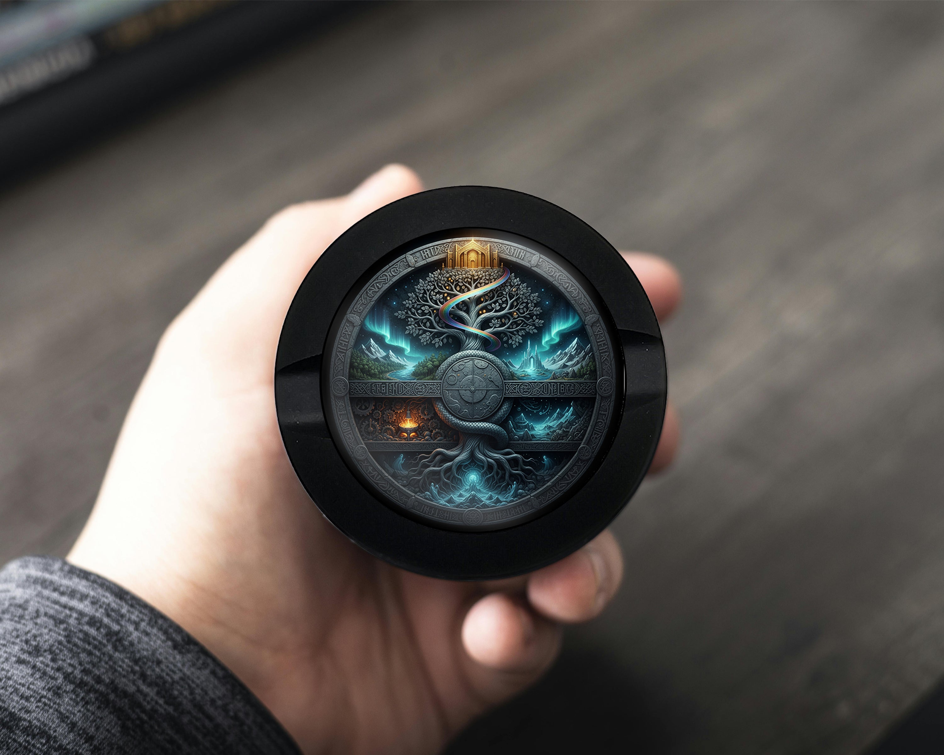 Yggdrasil Realms Cosmic Portal Snus Storage Case Bottle Opener