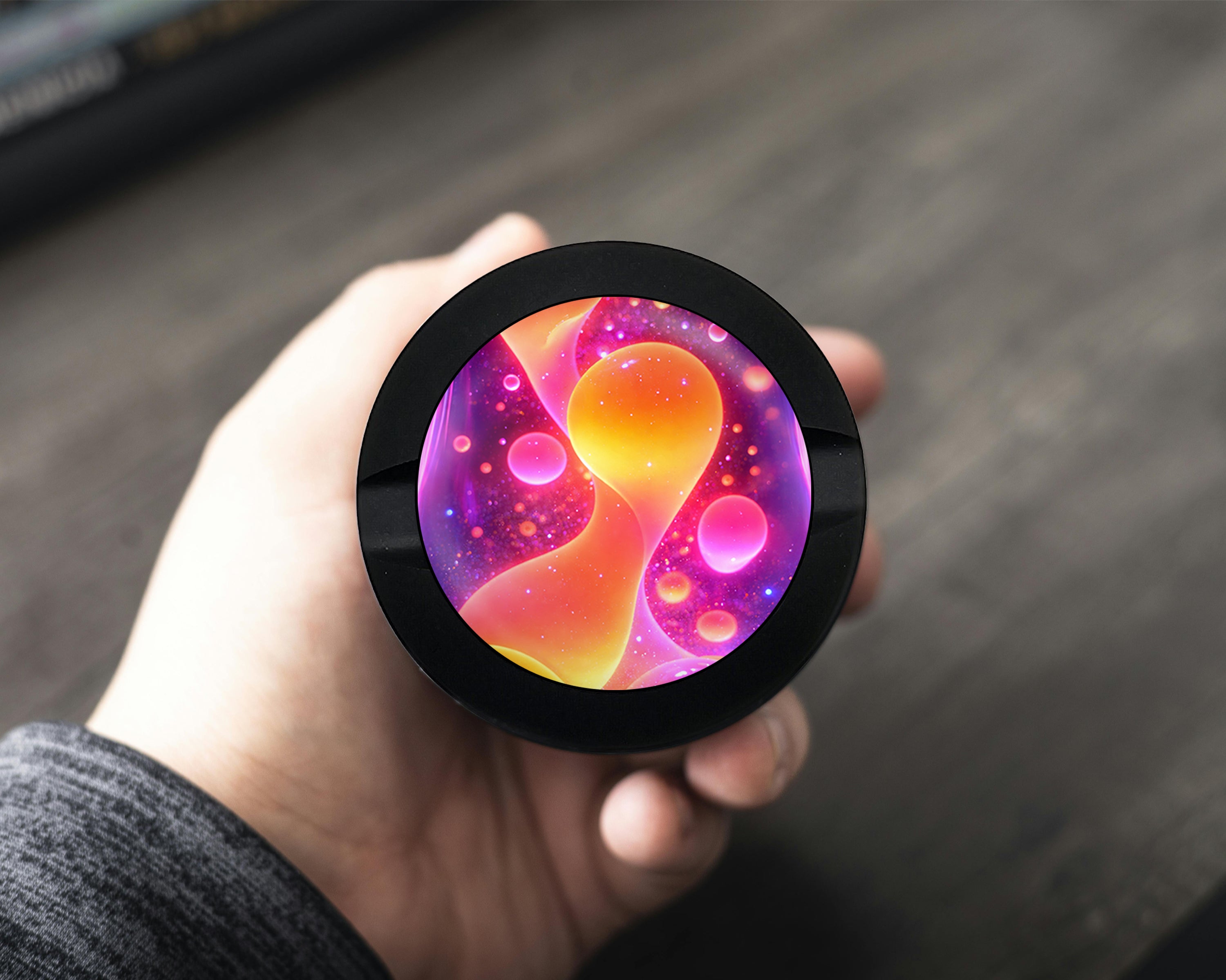 Trippy Psychedelic Lava Lamp Glow Design Snus Storage Case Bottle Opener