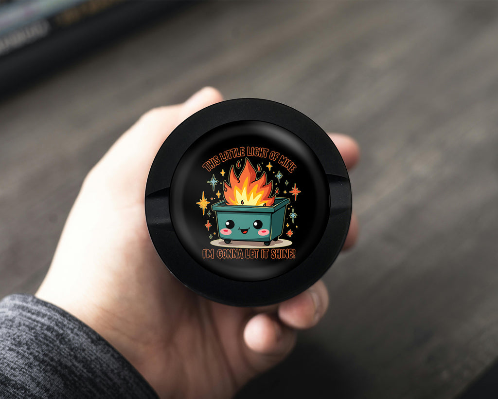 This Little Light Of Mine Dumpster Fire Snus Storage Case Bottle Opener