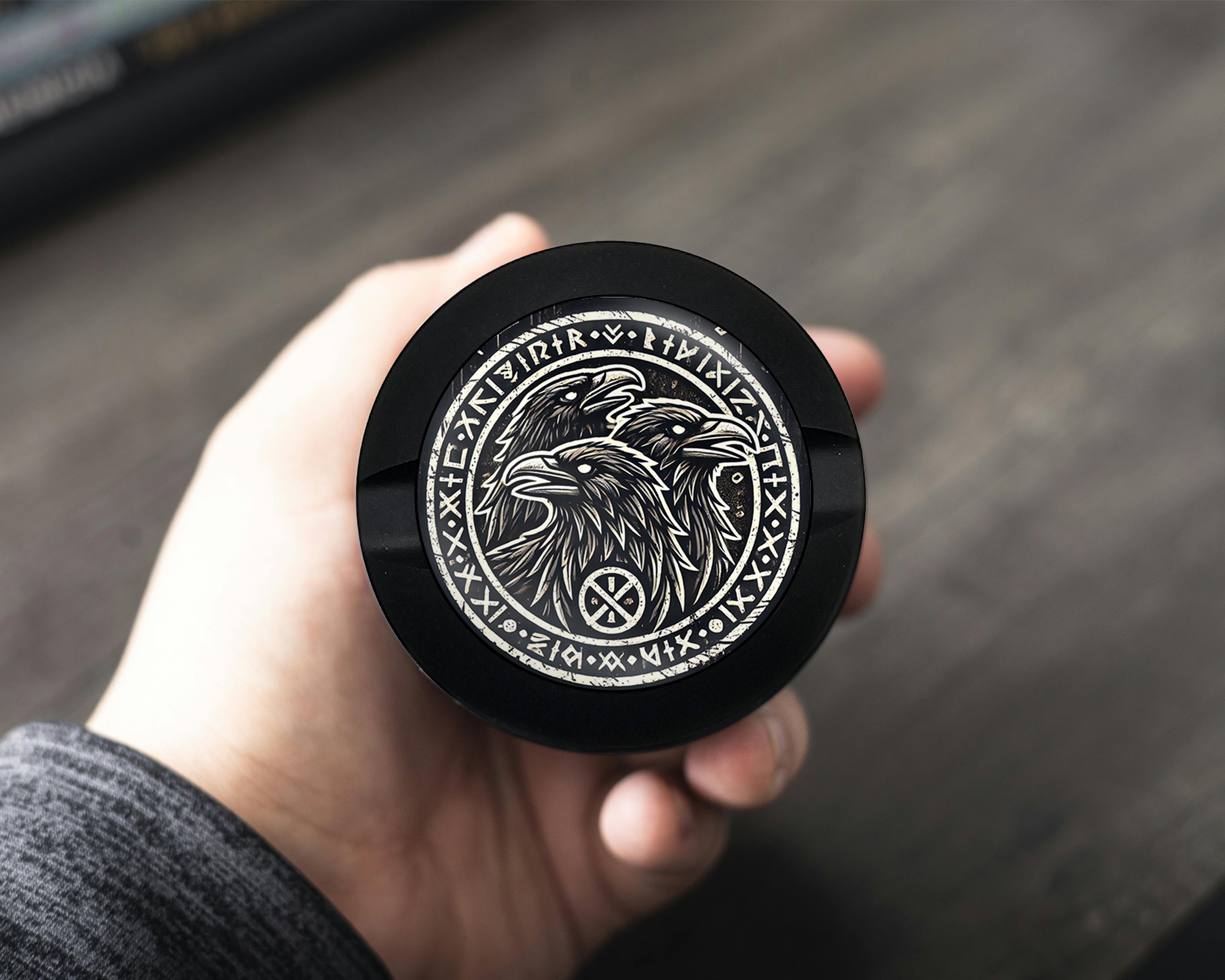 Norse Ravens Snus Holder, Huginn, Muninn, and Jack Snus Storage Case Bottle Opener