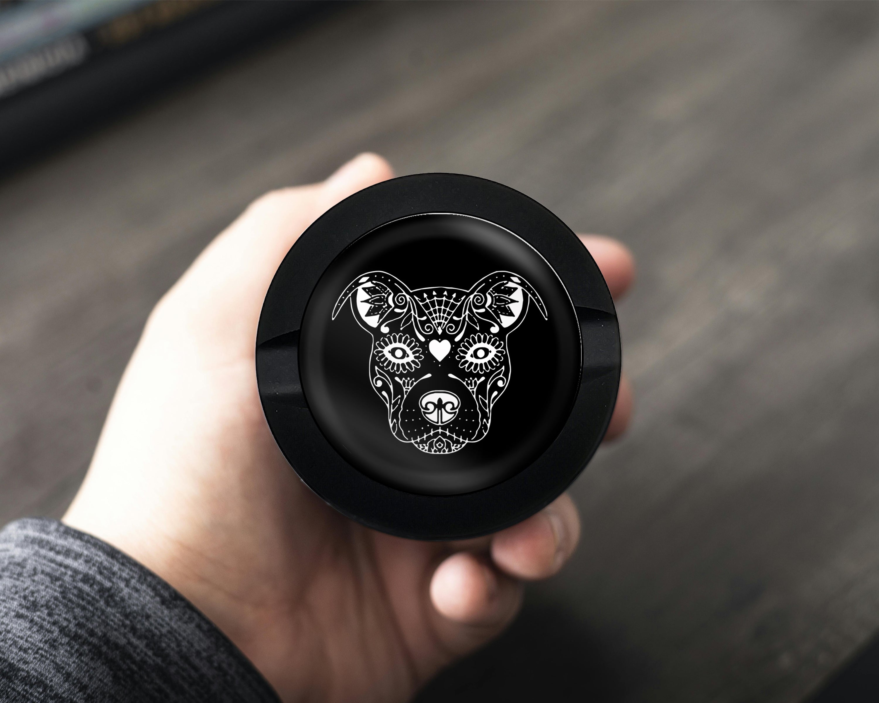 Pitbull Day Of The Dead Snus Storage Case Bottle Opener