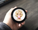 Marilyn Monroe with Pink Bubble Gum Snus Storage Case Bottle Opener