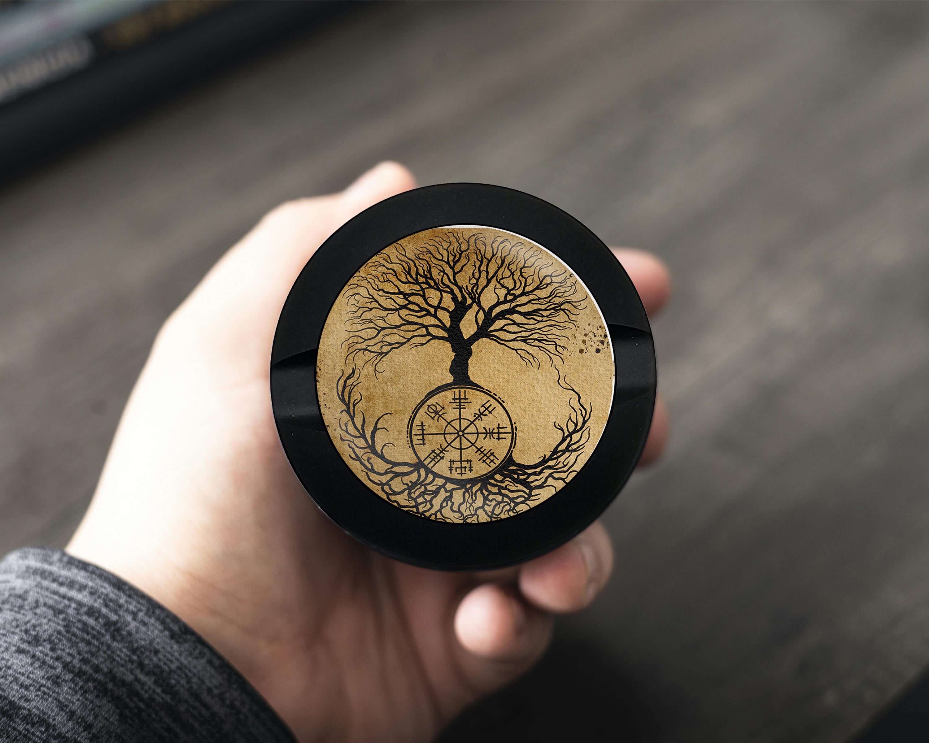 Viking Grinder Tree of Life Snus Storage Case Bottle Opener